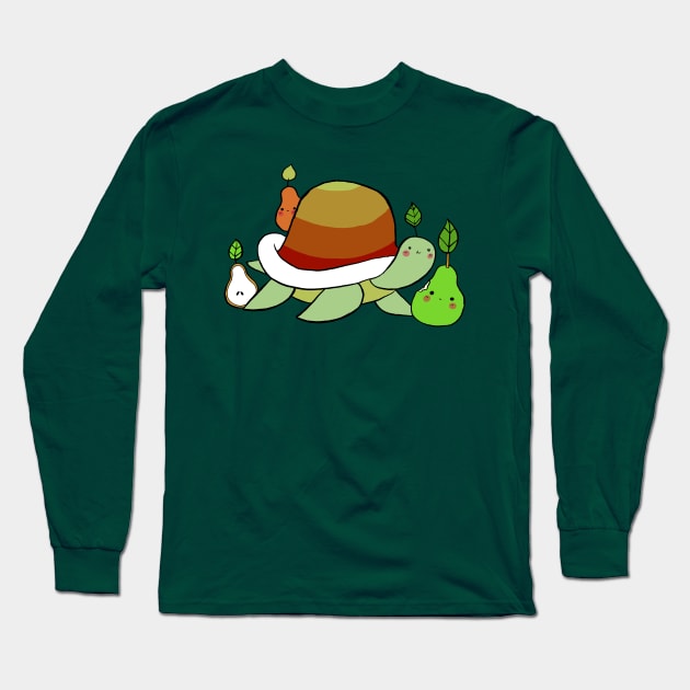 Pear Turtle Long Sleeve T-Shirt by saradaboru